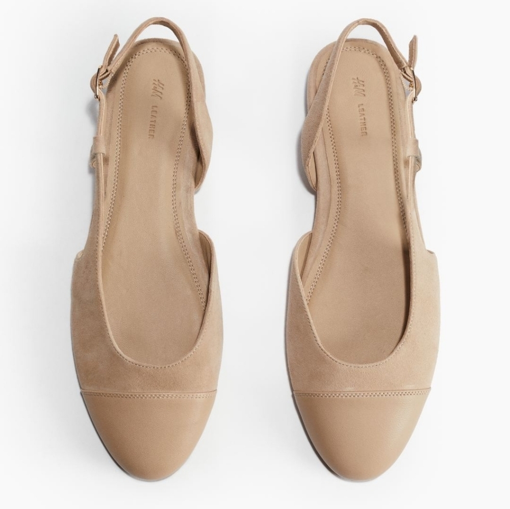H&M Premium Selection Flats in soft suede & leather